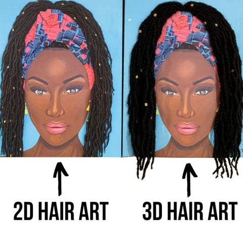 Survival 3D Original Painting (with Hair)