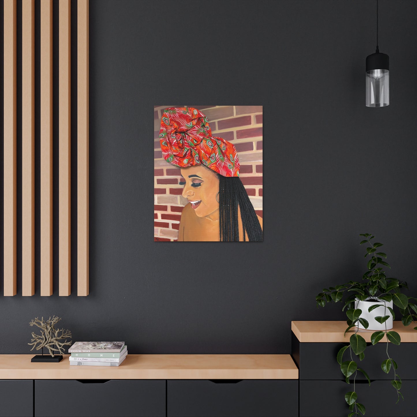 Happy- 2D Canvas Print (no Hair)