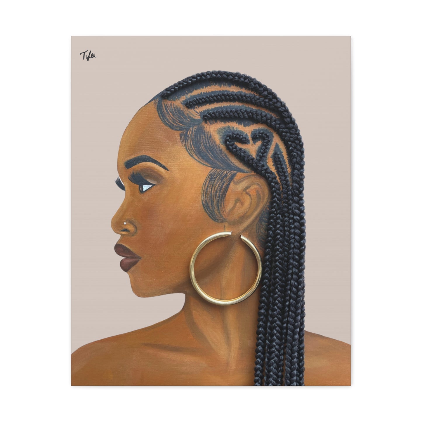 Certified Lover Girl 2D Canvas Print (No Hair)