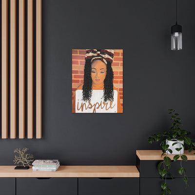 Inspire- 2D Canvas Print (no Hair)